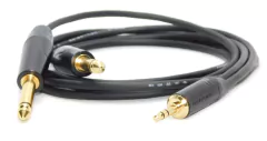 CABLE TRS 1/8 A DOS TS 1/4 99,99% LIBRE OXIGENO / BLINDADO / PREMIUM /GOLD - comprar online