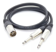 Cable Canon Xlr Macho Desbalanceado A 2 Plug 6,5mm Mono L Y R PREMIUM en internet