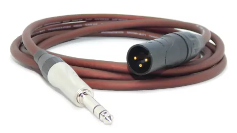 CABLE TRS A XLR MACHO GOLD PREMIUM AMPHENOL / MONITORES / LOW NOISE / 99,99% LIBRE OXIGENO /