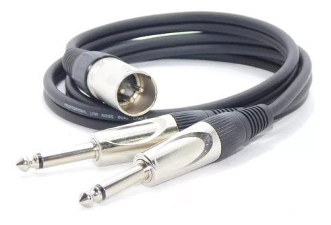Cable Canon Xlr Macho Desbalanceado A 2 Plug 6,5mm Mono L Y R PREMIUM