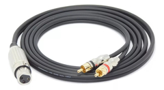 Cable Canon Xlr Hembra A 2 Rca Balanceado Premium Bajo Ruido en internet