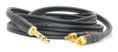 CABLE TRS A DOS RCA MACHO NEUTRIK REAN GOLD PREMIUM LOW NOISE