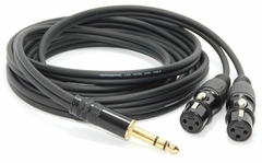 CABLE TRS A DOS CANON XLR HEMBRA LOW NOISE GOLD PREMIUM HAMC - comprar online
