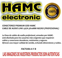 Cable 2 TRS 1/4" / Plug 6,5 A 2 TRS 1/8" / PLUG 3,5 GOLD PREMIUM - HAMC