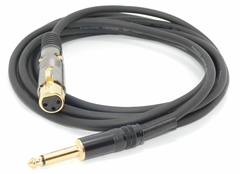CABLE CANON XLR HEMBRA A TS (PLUG MONO) GOLD PREMIUM HAMC LOW NOISE PROFESSIONAL 2024 - HAMC