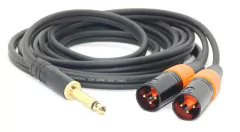 CABLE TS PLUG MONO 1/4 A DOS CANON XLR MACHO GOLD PREMIUM LOW NOISE PROFESIONAL