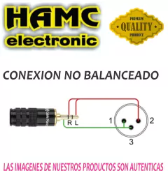 CABLE CANON XLR MACHO A MINIPLUG ESTEREO CUERPO REDUCIDO LOW NOISE (NO BALANCEADO) - HAMC