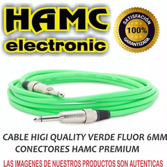 Cable Plug Plug 2mts Instrumentos Musicales Colores Hamc