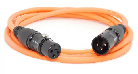 Cable Canon Xlr Balanceado Macho Hembra LOW NOISE BLINDADO 99,99% Libre Oxigeno Orange S.Wieler Germany