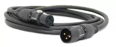 Cable Canon Xlr Balanceado Macho Hembra LOW NOISE BLINDADO 99,99% Libre Oxigeno Black