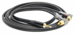 CABLE TRS 1/8" A DOS RCA 90º LOW NOISE PROFESIONAL GOLD PREMIUM - comprar online