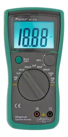 Pro'sKit MT-5110 Capacímetro Tester Digital Lcd 0.1pf-20000µf en internet