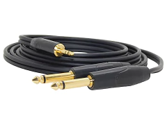Cable Audio Pro Mini Plug 3, 5 Stereo A Dos 6,5 Mono Gold Premium Modelo TT893 en internet