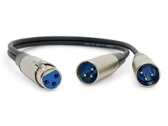 Cable Adaptador Canon Xlr Hembra A Dos Machos Balanceado Dual Low Noise Profesional en internet