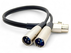 Cable Adaptador Canon Xlr Hembra A Dos Machos Balanceado Dual Low Noise Profesional - HAMC
