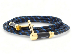 Cable Guitarra Electrica Bajo Plug 90Grados Textil Gold Hamc en internet