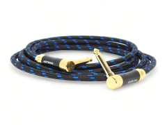 Cable Guitarra Electrica Bajo Plug 90Grados Textil Gold Hamc - comprar online