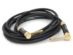 Cable Guitarra Electrica Bajo Plug 90 Grados Gold Hamc
