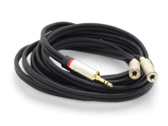 Cable Miniplug ESTEREO A 2 Miniplug Hembra L Y R Hamc - HAMC