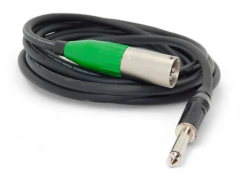 Cable Profesional Pro Audio Plug Mono Recto A Canon Xlr Macho Amphenol Verde en internet
