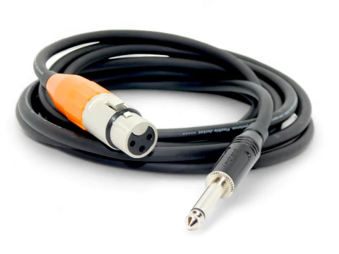 Cable Profesional Pro Audio Plug Mono Recto A Canon Xlr Hembra Amphenol Naranja
