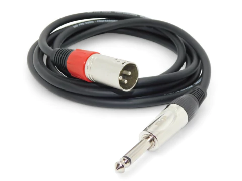 Cable Profesional Pro Audio Plug Mono Recto A Canon Xlr Macho Skp Pro Rojo