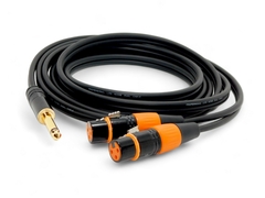 CABLE TS PLUG MONO 1/4 A DOS CANON XLR HEMBRA GOLD PREMIUM LOW NOISE PROFESIONAL - comprar online