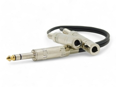 Cable Adaptador Audio Plug 6,5 Stereo A 2 6,5 Hembra Estereo - comprar online
