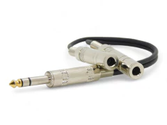 Cable Adaptador Audio Plug 6,5 Stereo A 2 6,5 Hembra Estereo - comprar online