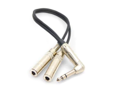 Cable Adaptador Audio Plug 90º Stereo A 2 6,5 Hembra Estereo en internet