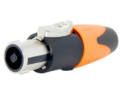 Ficha Conector Speakon Profesional Premium Naranja / Negro - comprar online