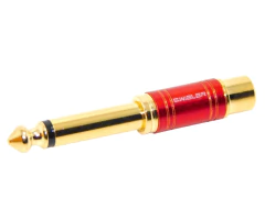 Adaptador Rca A Plug Mono Metalico Calidad Gold Premium S.Wieler Germany