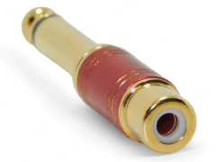 Adaptador Rca A Plug Mono Metalico Calidad Gold Premium S.Wieler Germany en internet