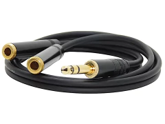 Cable Adaptador Audio Trs A 2 Plug Hembra Mono Gold Premium Hamc - comprar online