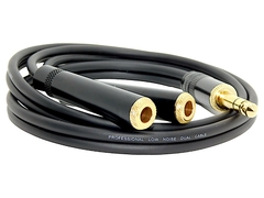 Cable Adaptador Audio Trs A 2 Plug Hembra Mono Gold Premium Hamc