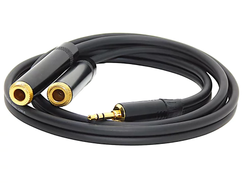 Cable Miniplug Estereo A Dos Plug Mono Gold Hamc