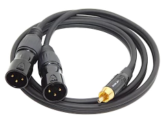 Cable Adaptador Rca Macho A 2 Canon Xlr Macho Gold S.Wieler