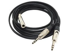 Cable Trs Hembra a Dos Trs 1/4 Macho Premium