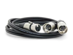 CABLE ADAPTADOR CANON XLR HEMBRA A DOS CANON XLR MACHO BALANCEADO NEUTRIK REAN