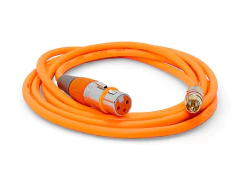 JUEGO CABLE CANON XLR HEMBRA A RCA MACHO GOLD HIGI QUALITY NARANJA - comprar online