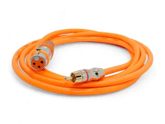 JUEGO CABLE CANON XLR HEMBRA A RCA MACHO GOLD HIGI QUALITY NARANJA en internet
