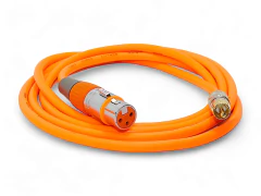 Imagen de JUEGO CABLE CANON XLR HEMBRA A RCA MACHO GOLD HIGI QUALITY NARANJA