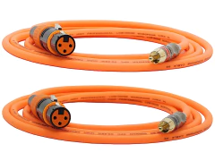 Juego Cable Canon XLR Hembra a Rca Macho Gold Premium Modelo M906BG