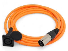 CABLE CANON XLR HEMBRA CHASIS CON COBERTOR A CANON XLR MACHO TIPO NEUTRIK NARANJA FLUOR - comprar online