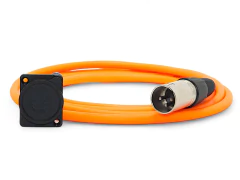 CABLE CANON XLR HEMBRA CHASIS CON COBERTOR A CANON XLR MACHO TIPO NEUTRIK NARANJA FLUOR en internet