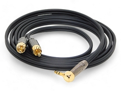 Cable Miniplug 90 Grados Dos Rca Sin Ruido Profesional Hamc