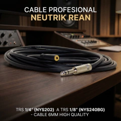Cable Trs 1/4 ( Plug ) A Trs 1/8 ( Mini-Plug ) Hembra Neutrik Rean Profesional en internet