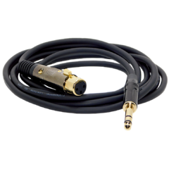 CABLE CANON XLR HEMBRA A TRS (PLUG ESTEREO) GOLD PREMIUM HAMC LOW NOISE PROFESSIONAL Modelo HTXLWG - comprar online