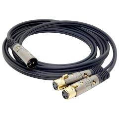 Cable Adaptador Canon Xlr Macho a Dos Canon Xlr Hembra Gold Premium Modelo X5924 - comprar online