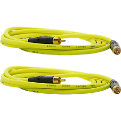 Juego Cable Rca Rca Gold Amarillo Fluor Hamc Modelo HRRAF